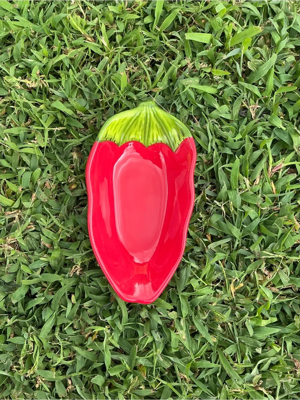 Pier 1 Red & Green Vegetable-Shaped Ceramic Dishes